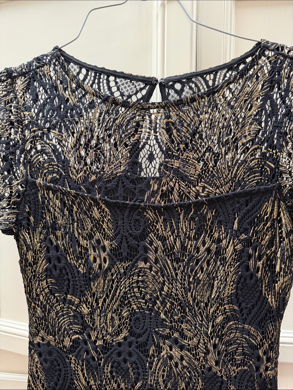 MARINA Black and Gold gown long evening dress